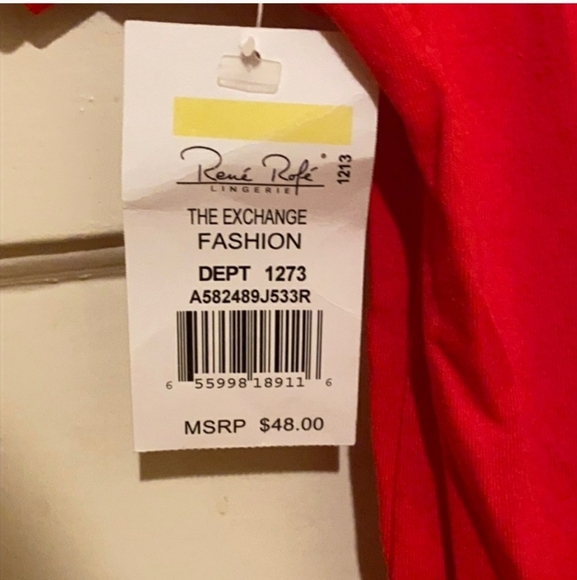 I Love You A Latte Nightshirt NWT Rene Rafe SM 100% Cotton Gown - Picture 6 of 7